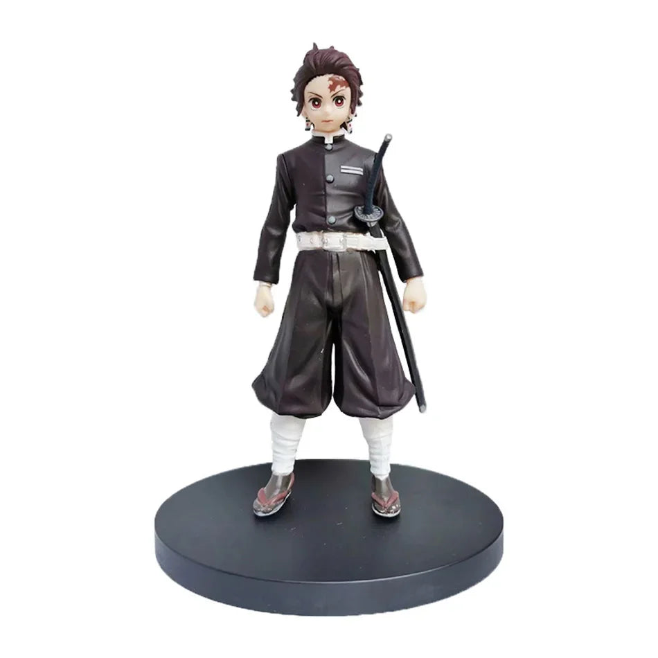 Anime Figure Demon Slayer Figures Kimetsu No Yaiba Doll Tanjiro Nezuko Zenitsu Figurine Inosuke Warrior Action Figure Model Toy