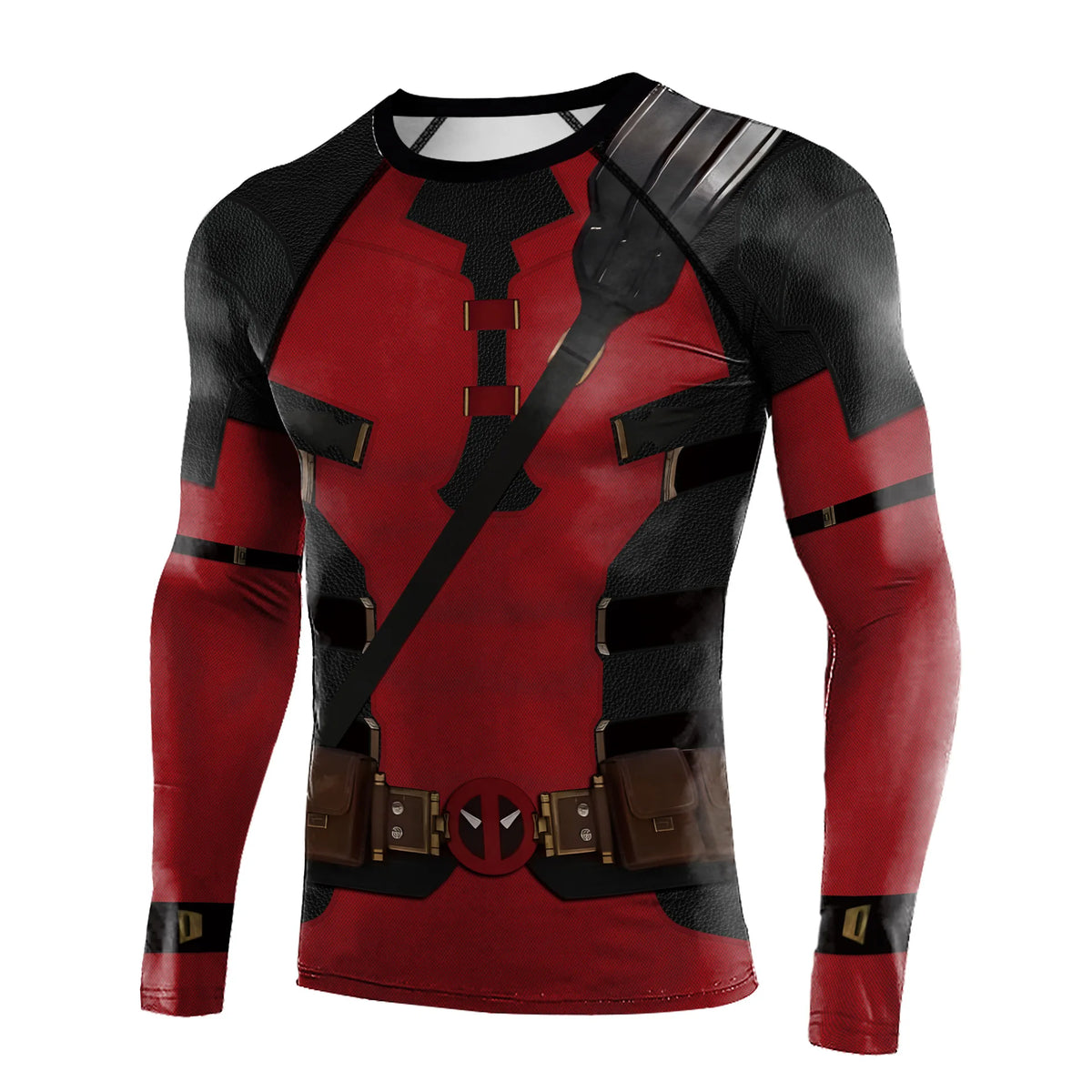 Tights T Shirt Cosplay Comic Dead Cosplay Compression Workout Bodybuilding T-Shirt Red Superhero Halloween Costume