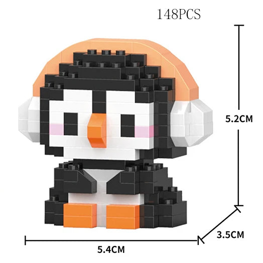 Micro Diamond Blocks Mini Animals Classic Pet tiger lion Model Building Creative Bricks Kids Toys Cartoon elephant bear horse