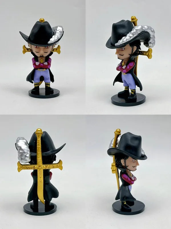 One Piece 8 mini stamps cartoon characters PVC collection seal ornaments gifts
