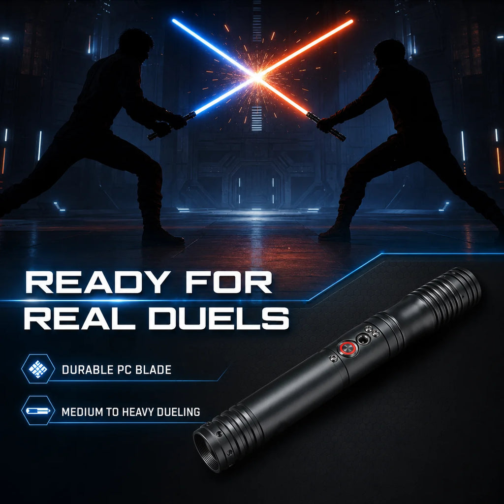 2-Pack Smooth Swing RGB Lightsabers – Connectable Double-Bladed Saber Set