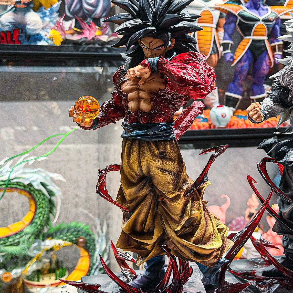 Dragon Ball Super Saiyan 4 Goku Gk Collectible Figure Anime Action Model Desktop Ornament Periphery Gift For Adult Anime Fans