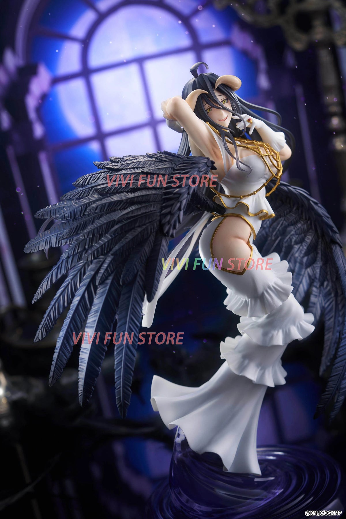 In Stock  T-most OVERLORD Albedo Pure White Devil ver.  Model Toys 29cm Beautiful girl Model Static ornaments