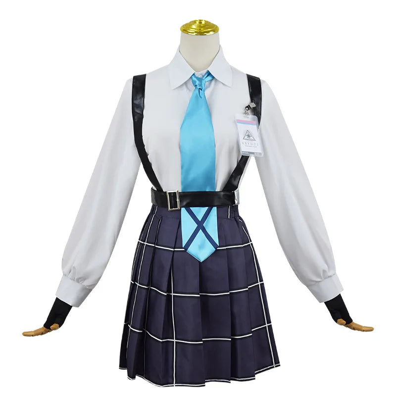 Takanashi Hoshino Costume Game Blue Archive Cosplay School JK Uniforms Top Skirts Wig Outfit Carnival Party Women Man Anime Suit
