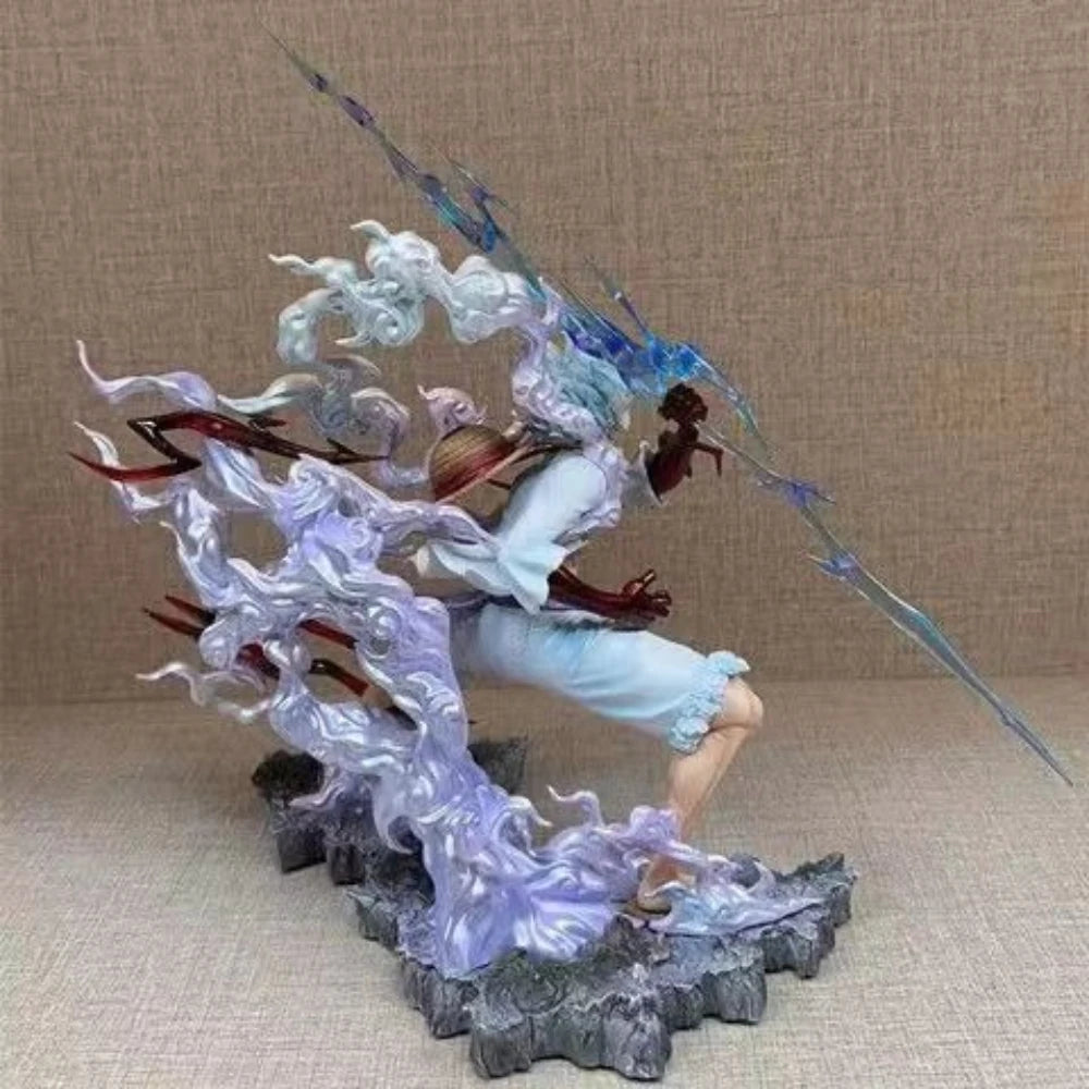 28cm/11.02in One Piece Anime Wink Studio Small Thunderbolt Nika Luffy Figures Pvc Statue Desktop Ornamen Collection Statue Model