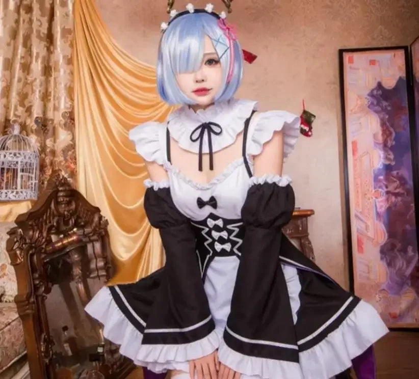 2026 Cosplay Costume Anime Re Life in A Different World From Zero Cos Dress Maid Outtift Full Set Women Christmas Halloween