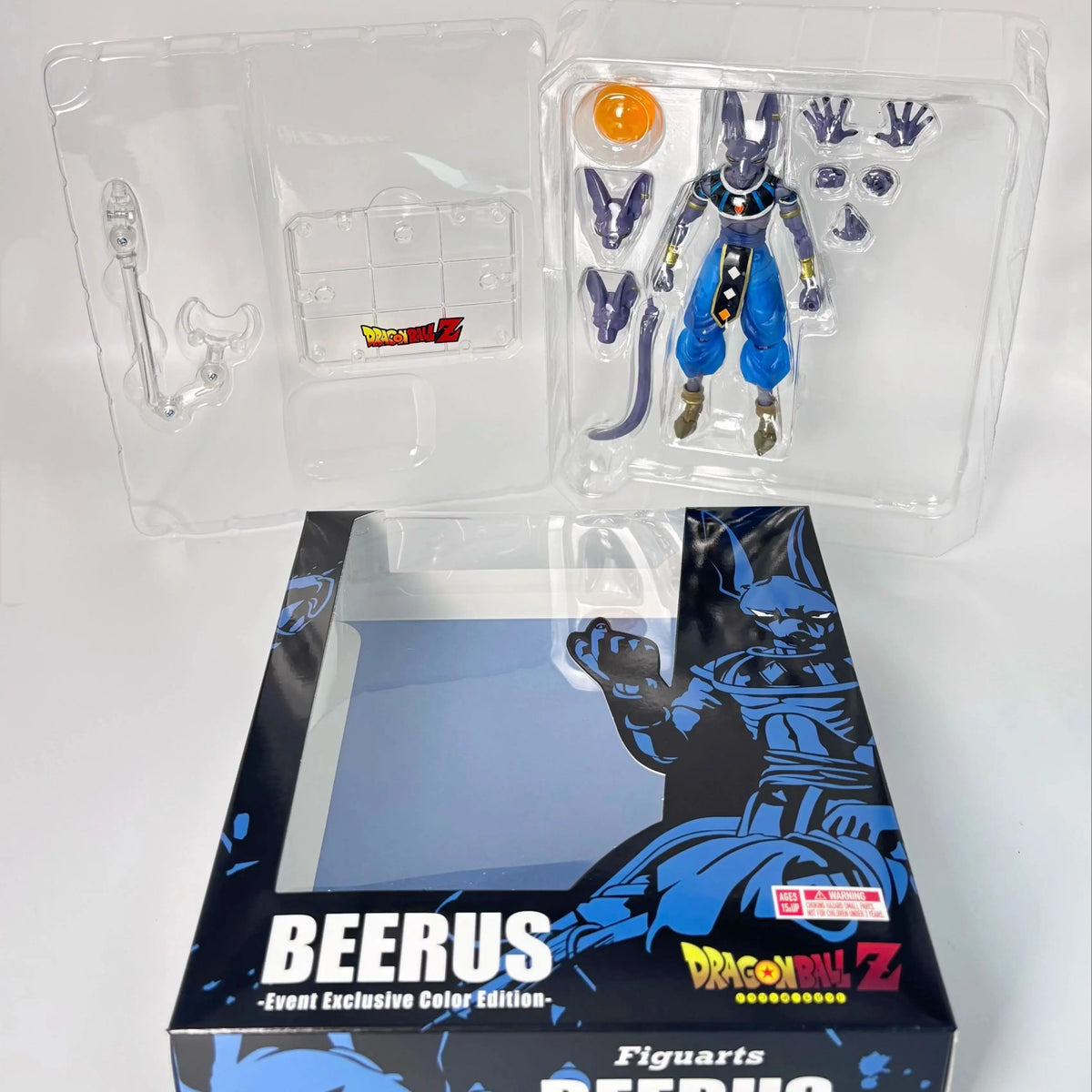 Bandai Dragon Ball Super God of Destruction Large Beerus Figure, High Quality Edition, Articulated Joints, Desktop Ornament