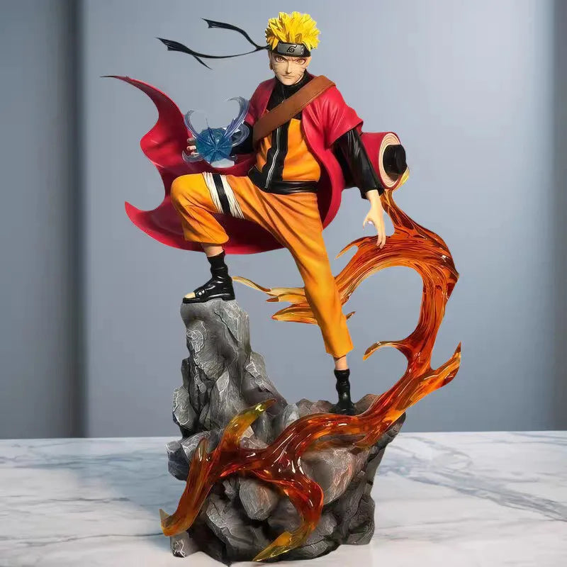 HOT S 23cm Naruto Anime Figure Uzumaki Naruto Uchiha Sasuke Action Model Pvc Statue Desktop Ornament Collection Toys Gift