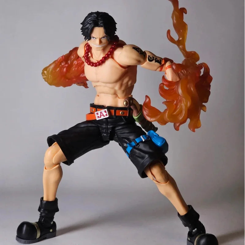 18cm Portgas D Ace Anime One Piece Pvc Articulated Action Figure Model Toy Kit Desktop Decoration Ornament Boy Exquisite Gifts