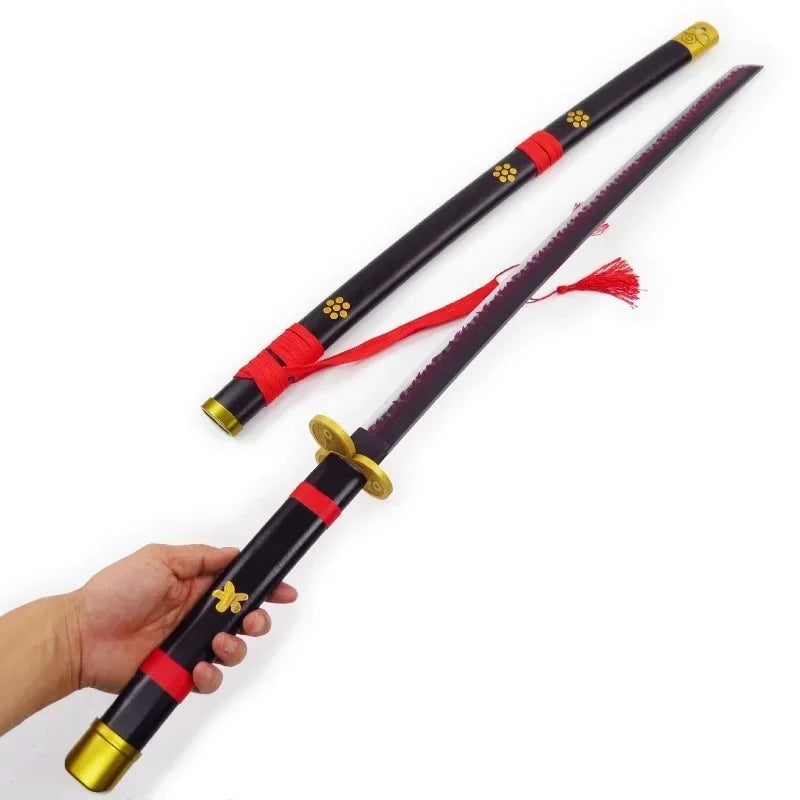 40inch Roronoa Zoro Katana Wooden Shanks Sword Anime Cosplay Prop Ninja Knife Real Size Japanese Katana Samurai Sabre Toys Gift