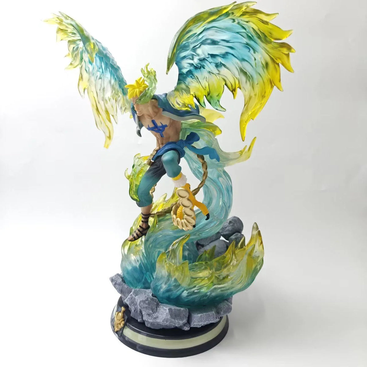 39cm/15.35in One Piece Anime Marco Phoenix Whitebeard Pirates Collectible Statue Model Figure Ornament Gifts