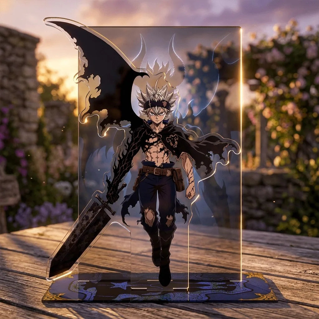 Black Four-leaf Clover 2 Anime Peripherals Re-ceration Asta / Yuno / Noelle / Yami Figure Insert Multiple Acrylic Stand Toys Boy