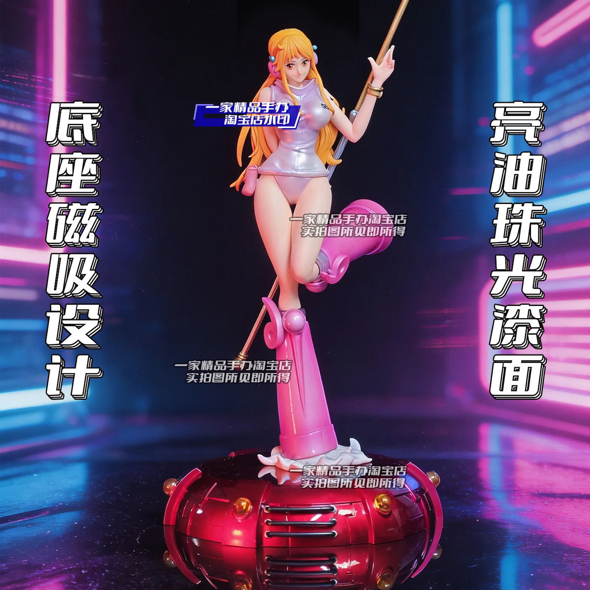 JT One Piece Nami Statue Egghead Island Series Glossy Pearl Finish Magnetic Base Anime Collectible Male Gift Peripheral Decor