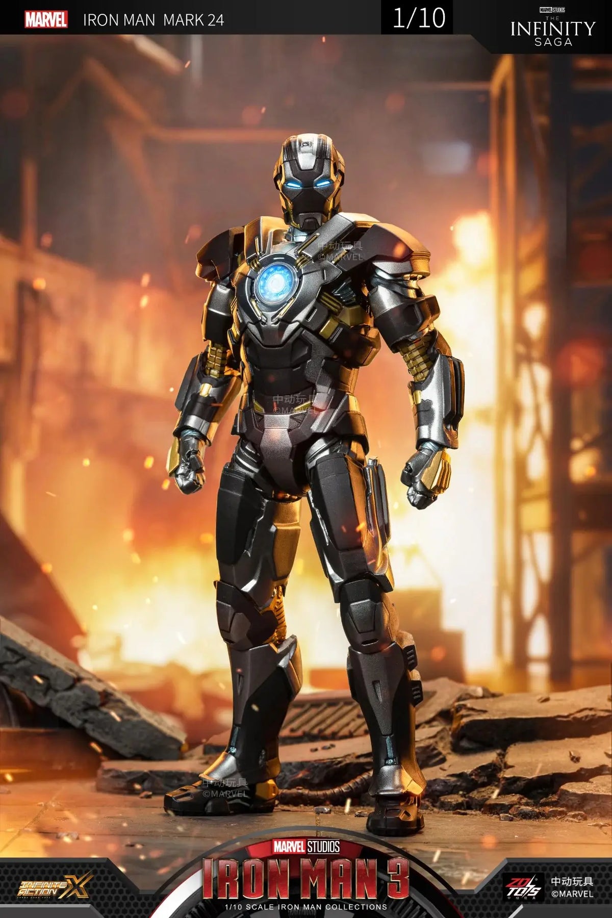 ZD Toys Iron Man Action Figure Mark 35 Red Snapper Iron Man MK 24 MK 22 MK 47 Tony Stark Ironman Figure Action Collect Toy Gift