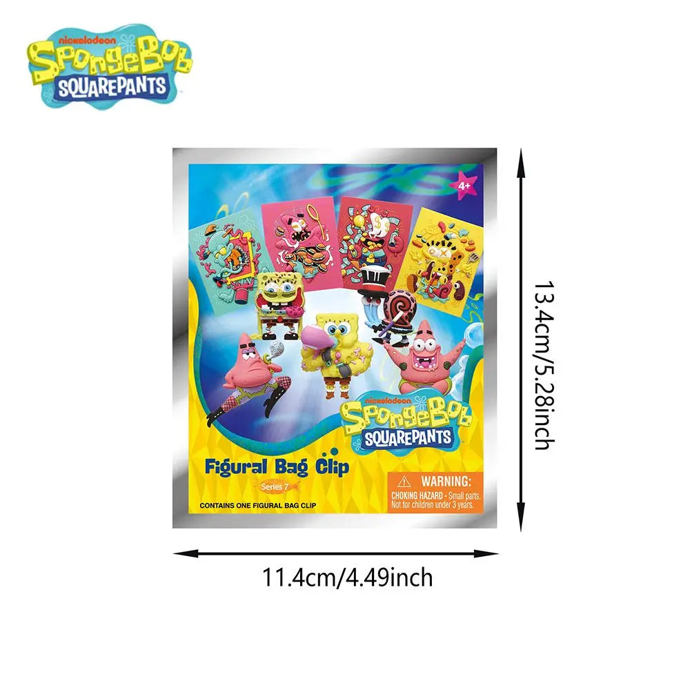 Random 1PC SpongeBob Officially Licensed PVC Blind Bag 3D Figure Bag Clip Keychain SpongeBob Patrick Squidward Collectible Toys