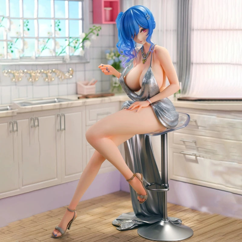 Azur Lane St. Louis Anime Figure 28cm Seated Pose Evening Dress Version Collectible Statue for Desktop Decoration Gift