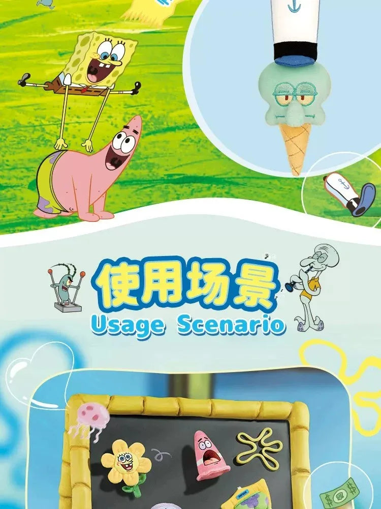 Official Licensed Spongebob Bikini Bottom Blind Bagdoll Fridge Magnet Cute Anime Figure Kawaii Birthday Pendant Gift Home Decor