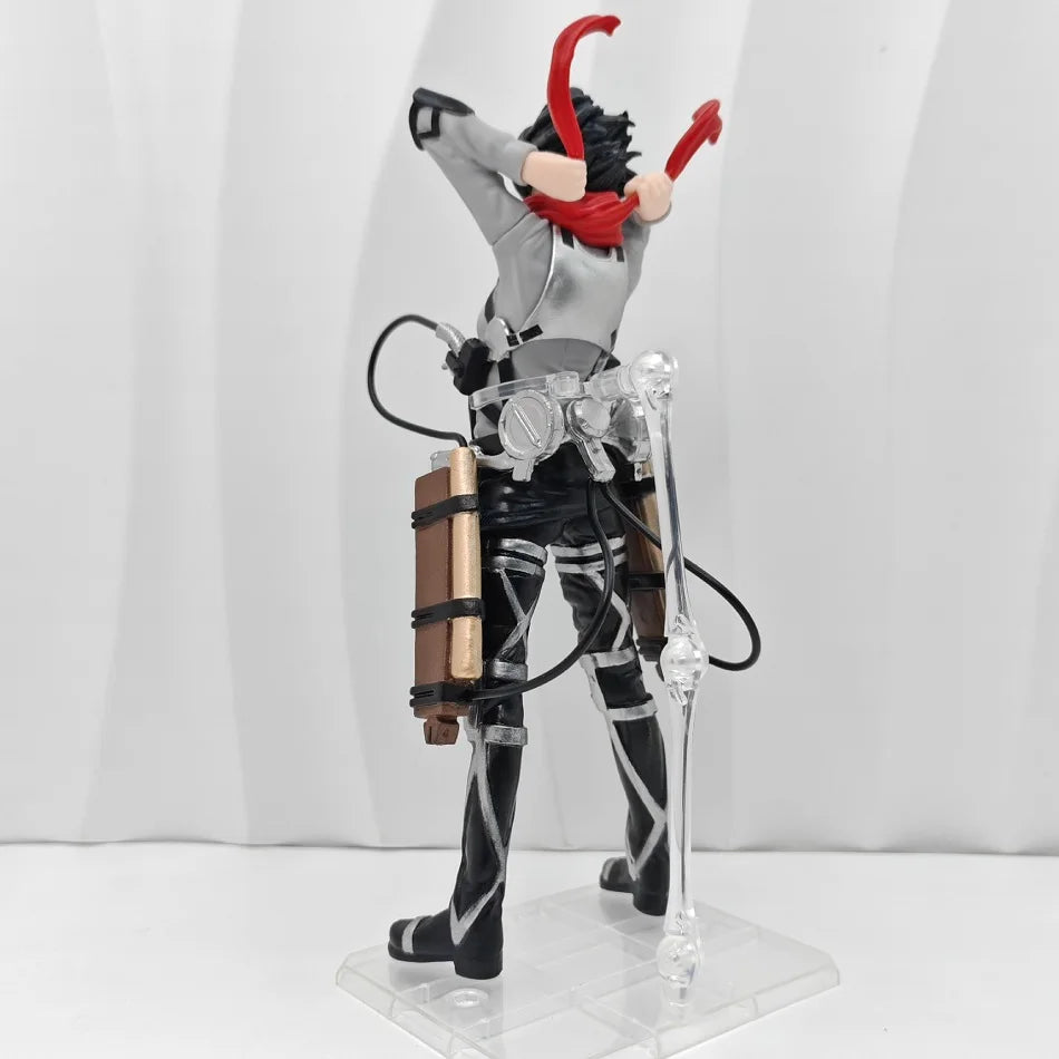 21cm Anime Attack on Titan Figure Eren Jaeger & Mikasa Ackerman Action Figures Model  PVC Collectible Figurine Doll Toys Gifts
