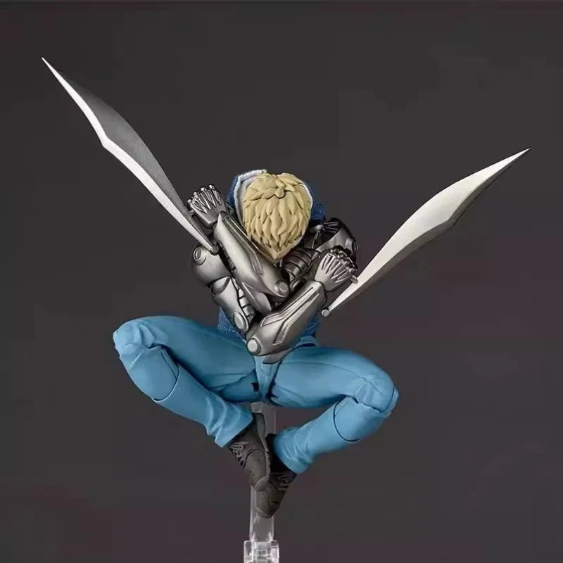 18cm Ko Revoltech Amazing Yamaguchi Genos Action Figure One Punch Man Articulated With Swappable Heads Hands Bonus