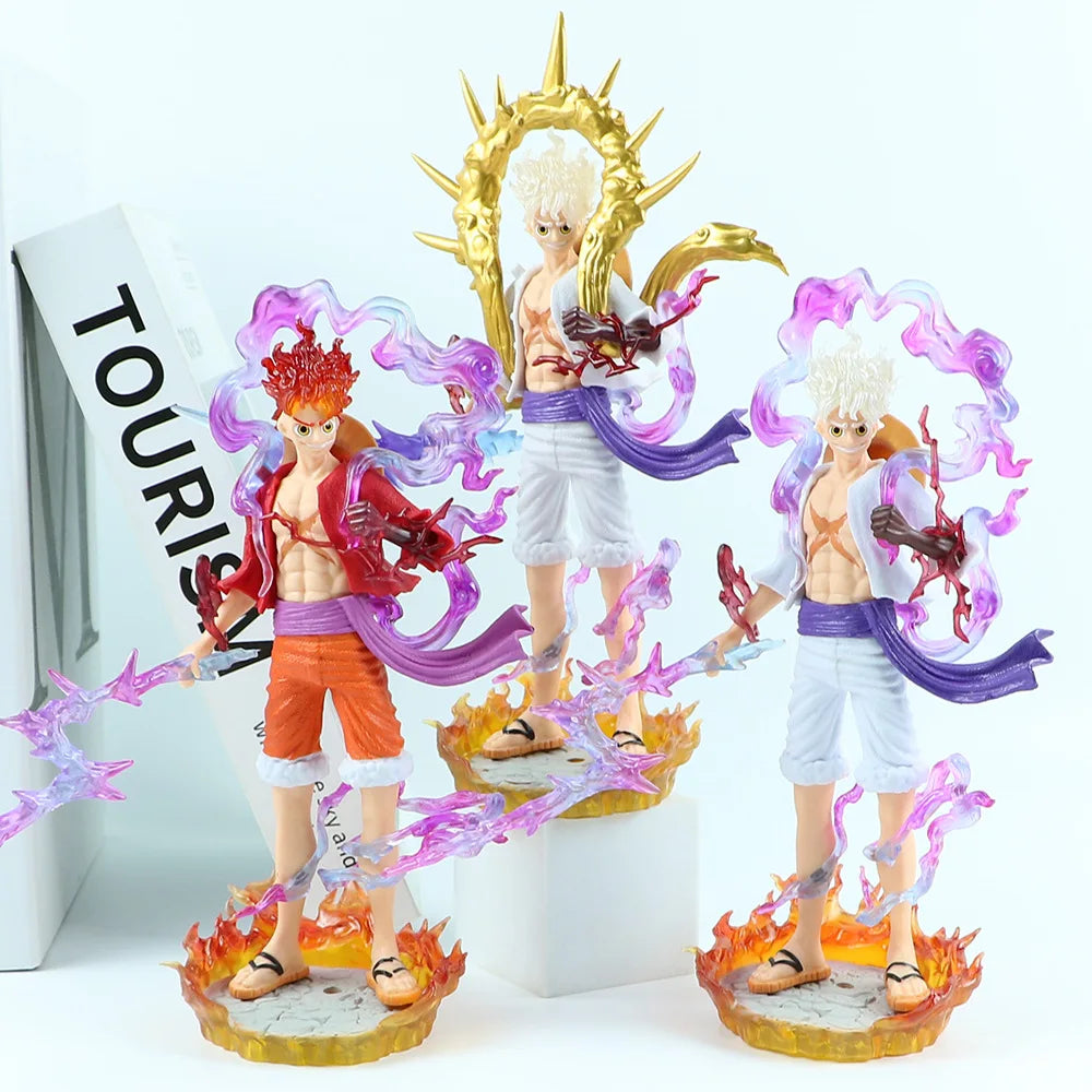 8-28cm One Piece Anime Figures Nika Luffy Gear 5th Action Figure Gear 5 Sun God Pvc Figurine Gk Statue Model Decoration Toys