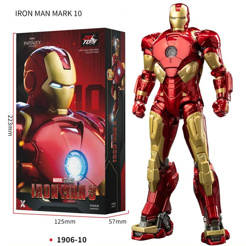 ZD Toys Iron Man Action Figure Mark 35 Red Snapper Iron Man MK 24 MK 22 MK 47 Tony Stark Ironman Figure Action Collect Toy Gift