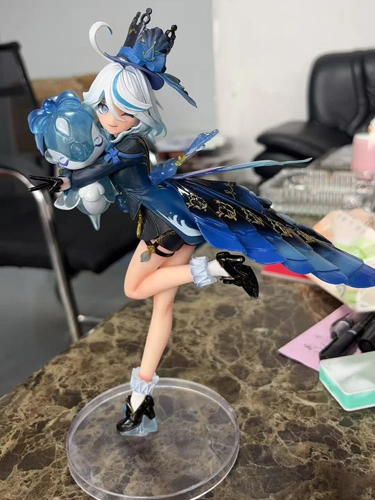 Genshin Impact Furina Figure Ganyu Figures School Uniform Ganyu Girl Figurine Pvc Statue Model Doll Ornament Collection Toy