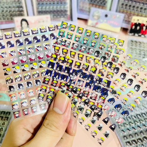 "Naruto Mini Nose Sticker - Hinata Kamakiri Sasuke Naruto Anime Souvenirs Nail Waterproof Decal"