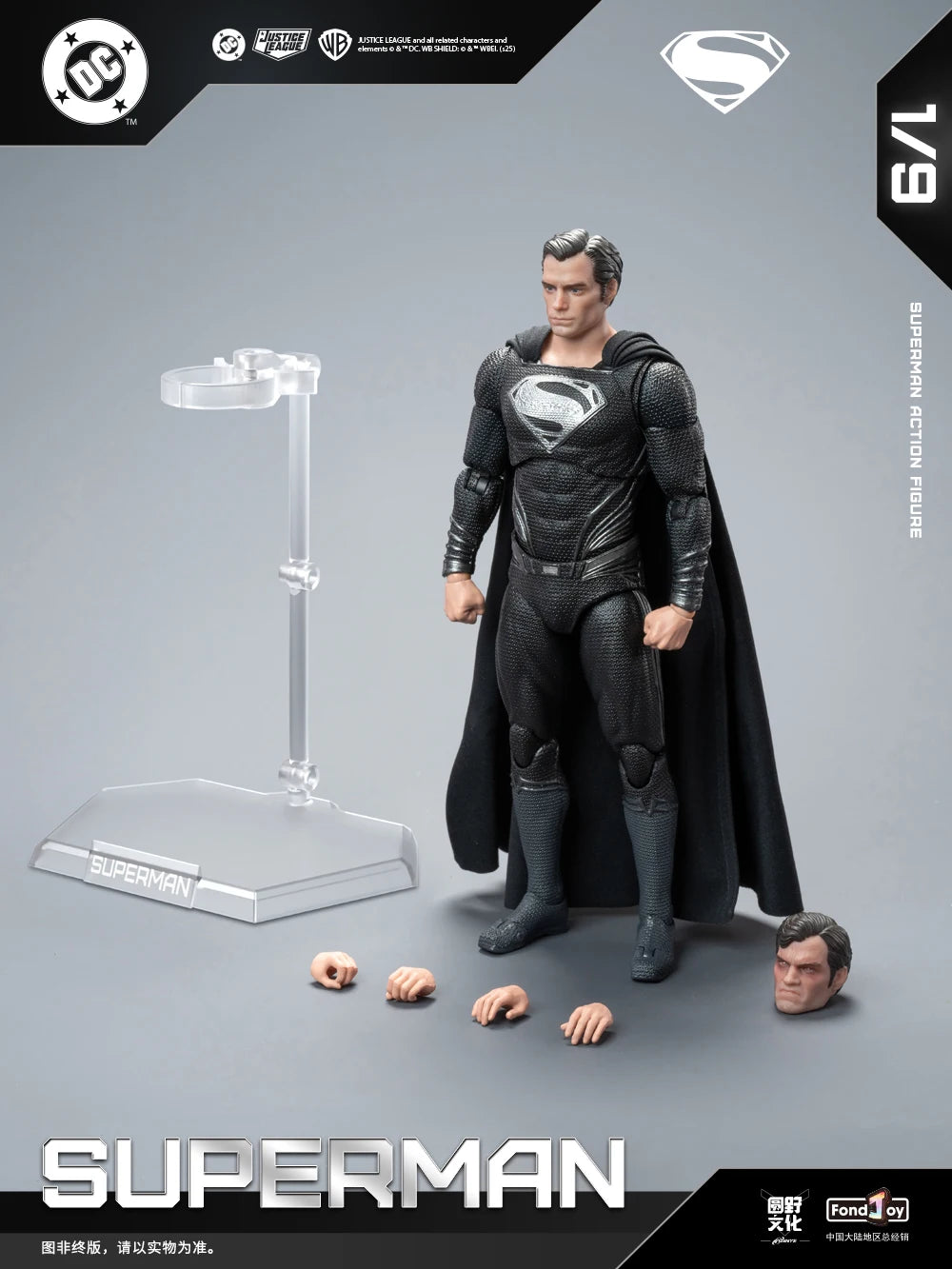 Original Fondjoy David Corenswet Superman Action Figure 1/9 New SupermanFigure PVC Joint Movable Collection Model Toys Gift