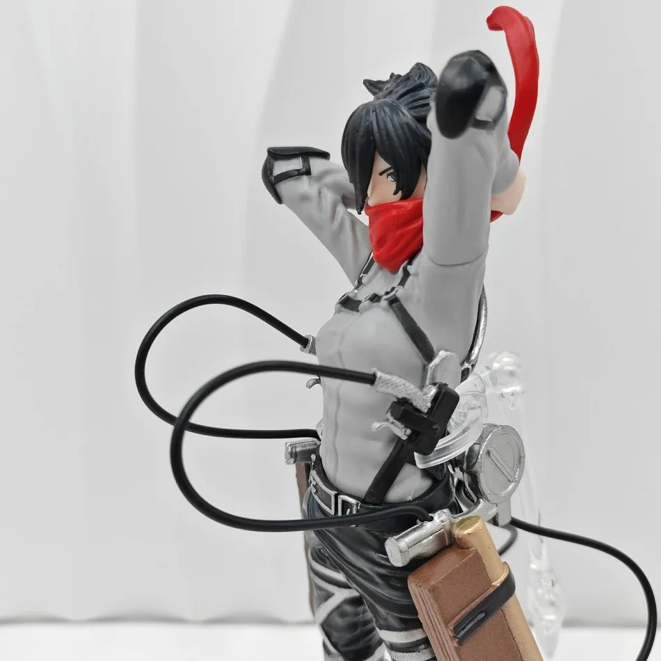 21cm Anime Attack on Titan Figure Eren Jaeger & Mikasa Ackerman Action Figures Model  PVC Collectible Figurine Doll Toys Gifts